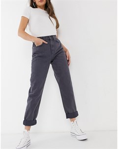 Серые свободные джинсы в винтажном стиле с завышенной талией Asos design