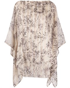 Прозрачная блузка с цветочным принтом Etro