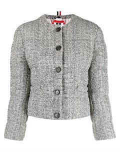 Твидовый пуховик Thom browne