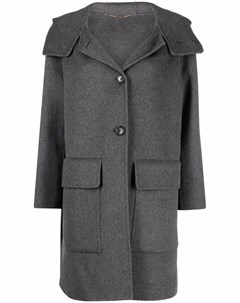 Однобортное пальто с капюшоном Seventy