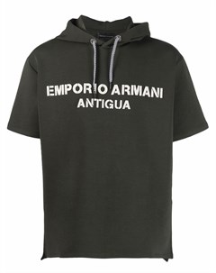 Худи с короткими рукавами и аппликацией логотипа Emporio armani