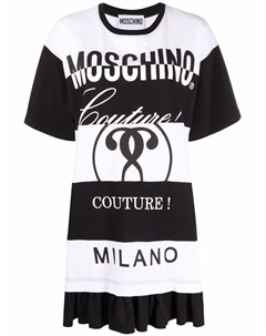 Платье футболка с принтом Double Question Mark Moschino