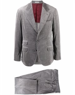 Вельветовый костюм с однобортным пиджаком Brunello cucinelli