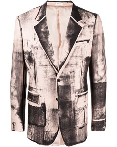 Однобортный пиджак с принтом X Ray Alexander mcqueen