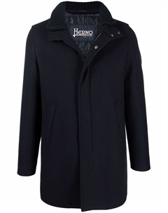 Однобортное пальто из смесовой шерсти Herno