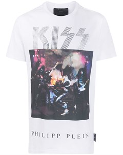 Футболка Kiss с фотопринтом и короткими рукавами Philipp plein