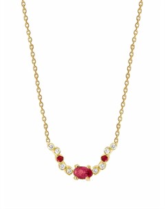 Колье Seraphina Wing из желтого золота с бриллиантами и рубином Gfg jewellery