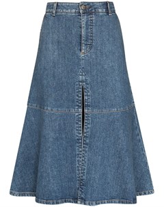 Расклешенная джинсовая юбка с завышенной талией Stella mccartney