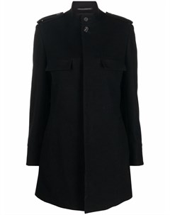 Однобортное шерстяное пальто Yohji yamamoto