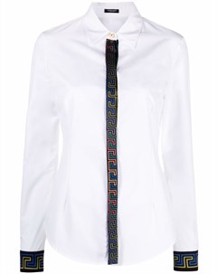 Поплиновая рубашка с узором Greca Versace