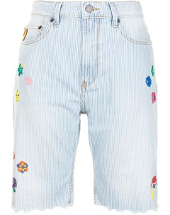 Джинсовые шорты с цветочным принтом Mira mikati