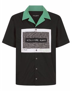 Рубашка с короткими рукавами и графичным принтом Dolce&gabbana