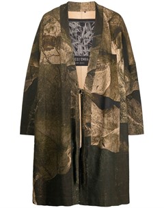 Пальто с абстрактным принтом и завязками Ziggy chen