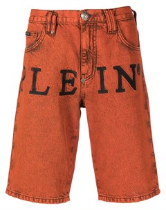 Джинсовые шорты с логотипом Philipp plein