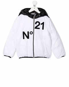 Куртка на молнии с капюшоном и логотипом Nº21 kids