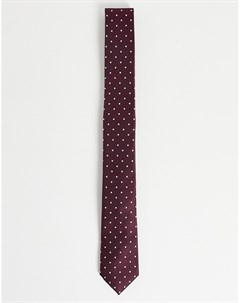 Бордовый галстук в горошек French connection