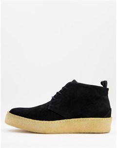 Черные замшевые ботинки на шнуровке All Saint Kit Allsaints