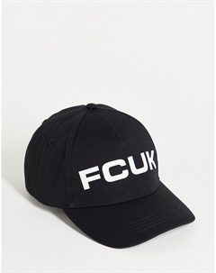 Кепка черного цвета с логотипом FCUK French connection