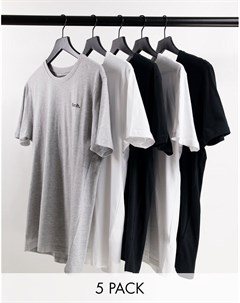 Набор из 5 черных футболок для дома Durmi Bench