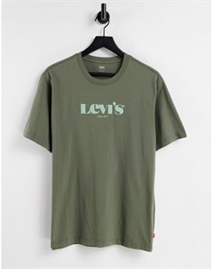 Оливково зеленая свободная футболка с логотипом Levi's®