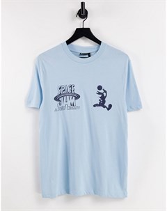 Голубая футболка с разноцветным принтом Space Jam A New Legacy Asos design
