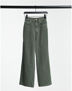 Свободные брюки цвета темного хаки в винтажном стиле Asos design