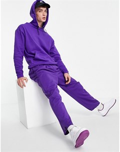 Худи фиолетового цвета в стиле oversized с фиксаторами на воротнике Asos design