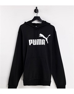 Черная худи с большим логотипом PLUS Essentials Puma