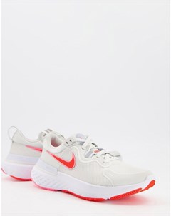 Белые кроссовки React Miler Nike running
