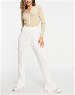 Светло бежевые трикотажные брюки от комплекта Na-kd