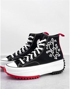 Черные кроссовки X Keith Haring Run Star Hike Converse