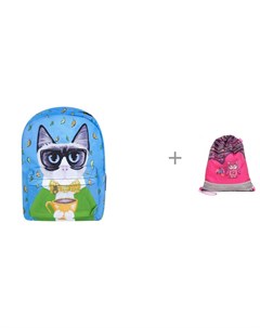Рюкзак Уютный кот и Мешок для обуви Magtaller Owl Dreams Kawaii factory