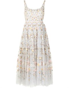 Расклешенное платье миди с цветочным принтом Needle & thread
