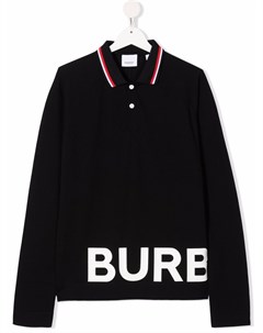 Рубашка поло с длинными рукавами и логотипом Burberry kids