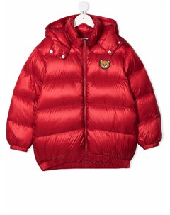 Пуховик Teddy Bear с капюшоном Moschino kids