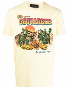 Футболка с принтом Desert и логотипом Dsquared2