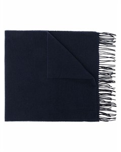 Шерстяной шарф вязки интарсия с логотипом Emporio armani