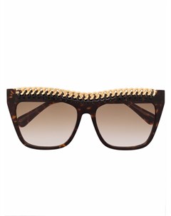 Солнцезащитные очки с цепочным декором Stella mccartney eyewear