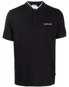 Рубашка без воротника с логотипом Calvin klein