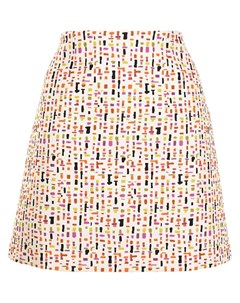 Жаккардовая юбка мини с геометричным узором Paule ka