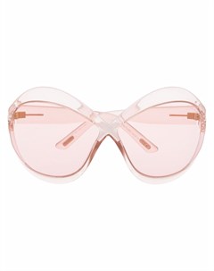 Солнцезащитные очки в массивной прозрачной оправе Tom ford eyewear