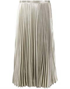 Плиссированная юбка миди с эффектом металлик Lauren ralph lauren