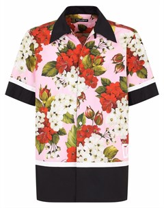 Поплиновая рубашка с цветочным принтом Dolce&gabbana