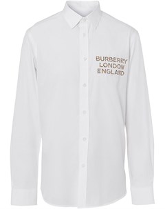 Рубашка с аппликацией логотипа Burberry