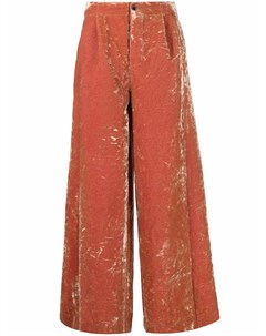 Велюровые брюки широкого кроя Uma wang