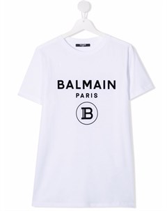 Футболка с логотипом Balmain kids