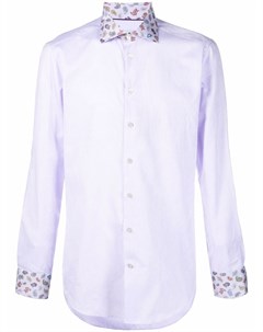 Рубашка с принтом пейсли на воротнике Etro