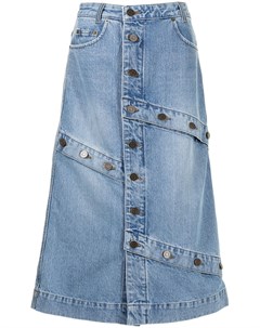 Джинсовая юбка с декоративными пуговицами J koo