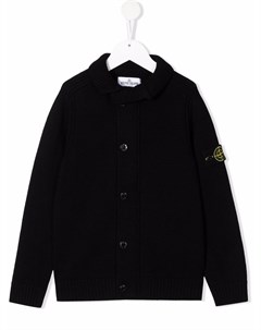 Кардиган крупной вязки с нашивкой логотипом Stone island junior