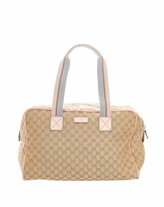 Дорожная сумка с узором GG и отделкой Web Gucci pre-owned